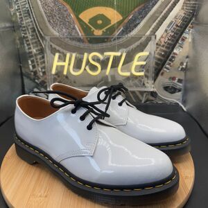 Dr. Martens 1461 White Patent Lamper Leather Unisex Oxfords M 9 W 10